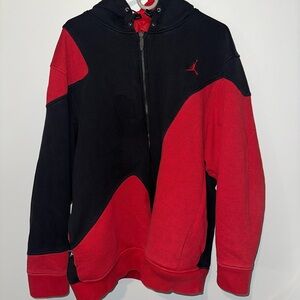 Michael Jordan Black and Red Zip Up Hoodie